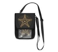 Mnsruu Portefeuille de voyage ésotérique et occulte Pentagra avec sangle réglable pour passeport, carte de crédit, gadget, unisexe, #01, Taille unique, Mode