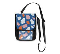 Mnsruu Portefeuille de voyage tendance motif géométrique pastel, porte-passeport, porte-cartes de crédit, gadget, sac à bandoulière, portefeuille de voyage unisexe avec sangle réglable, #01, Taille