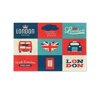 Mnsruu Puzzle Londres Drapeau britannique Big Ben Bus Cabine Téléphone Point de repère Loisirs Créatifs Jeux 1000 Pièces pour Adultes Enfants Cadeau