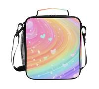 Mnsruu Rainbow Love Sac à déjeuner isotherme pour garçons et filles