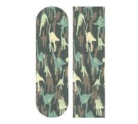 Mnsruu Ruban adhésif antidérapant pour planche à roulettes, motif silhouettes de dinosaures, 22,9 x 83,8 cm