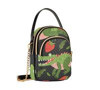 Mnsruu Sac à bandoulière crocodile fraise pour femme, sac à main avec chaîne amovible, sac à main pour téléphone, sac à main à bandoulière, portefeuille