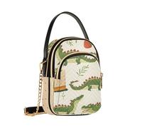 Mnsruu Sac à bandoulière en forme de gâteau crocodile pour femme, sac à main amovible, sac à main pour téléphone, sac à main à bandoulière, portefeuille
