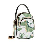 Mnsruu Sac à bandoulière motif hérisson crocodile pour femme, sac à main avec chaîne amovible, sac à main pour téléphone, sac à main à bandoulière, portefeuille