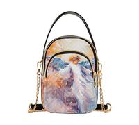 Mnsruu Sac à bandoulière pour femme, motif anges, aquarelle, sac à main, petit sac à bandoulière avec sangle réglable