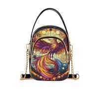 Mnsruu Sac à bandoulière pour femme, motif phénix, ailes de feu rouge, sac à dos à bandoulière avec sangle réglable
