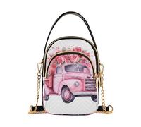 Mnsruu Sac à bandoulière pour femme - Rose - Pour camion et voiture - Petit sac à bandoulière avec sangle réglable