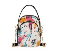 Mnsruu Sac à bandoulière pour femme sur le thème musical aquarelle - Petit sac à bandoulière avec sangle réglable
