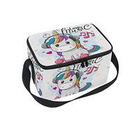 Mnsruu Sac à déjeuner isotherme avec bretelles - Motif licorne - Pour fête, pique-nique, école, camping, pêche