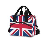 Mnsruu Sac à déjeuner Isotherme avec Drapeau de l'Union Jack Réutilisable Sac à Bandoulière Sac Isotherme pour Pique-Nique en Plein air Bateau Travail