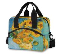 Mnsruu Sac à déjeuner isotherme avec imprimé vase de tournesol pour femmes, enfants, réutilisable, étanche, sac isotherme pour le travail, l'école, le barbecue, le pique-nique