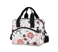 Mnsruu Sac à déjeuner isotherme pour adulte sans couture avec motif de chien de Paris et caniche réutilisable, boîte à déjeuner avec épaule réglable pour le travail, la plage, le pique-nique, le