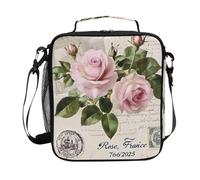 Mnsruu Sac à déjeuner isotherme pour garçons et filles Motif roses roses Paris France