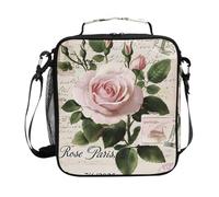 Mnsruu Sac à déjeuner isotherme pour garçons et filles Motif roses roses Vieux Paris France