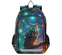 Mnsruu Sac à dos chouette arc-en-ciel givré pour garçons filles sacs d'école pour ordinateur portable sac à dos sac à dos sac à dos sac à dos sac à dos sac