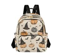 Mnsruu Sac à dos de voyage pour femme Motif citrouille magicien
