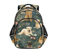 Mnsruu Sac à dos léger avec motif herbe de chien pour filles, sac d'école primaire pour enfants, taille S, Motif herbe de chien, M, Sac à dos tyrolien