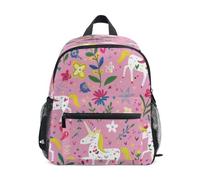 Mnsruu Sac à dos léger pour enfants, filles, garçons, licornes dans des prairies colorées, sac à dos de garderie, 37 x 31 x 6 cm, Licornes dans les prairies colorées, M, Décontracté