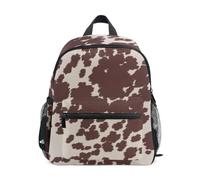 Mnsruu Sac à dos pour enfant Motif bloc Marron