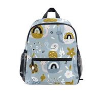Mnsruu Sac à dos pour enfant - Motif escargots et fleurs, A044, 25.40x30.5x10cm