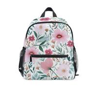 Mnsruu Sac à dos pour enfants - Couleur sourde - Fleur rose printanière - Sac à dos maternelle - Sac à dos de voyage pour l'école - Pour garçons et filles