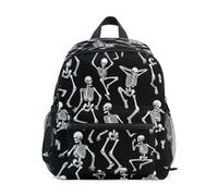 Mnsruu Sac à dos pour enfants filles garçons squelettes dansant à une fête Sac à dos léger Sac à dos préscolaire Sac à dos de garderie, 37 x 31 x 6 cm, Squelettes dansant lors d'une fête, S