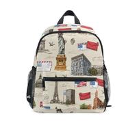 Mnsruu Sac à dos pour enfants - Statue d'architecture - Sac à dos maternelle - Sac à dos pour l'école maternelle - Sac à dos de voyage pour garçons et filles