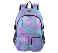 Mnsruu Sac à dos pour ordinateur portable motif écailles de poisson arc-en-ciel sirène pour université femme homme université sac à dos résistant à l'eau sac à dos de voyage décontracté multi-poches
