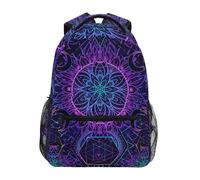 Mnsruu Sac à dos psychédélique géométrique floral croissant pour garçons filles enfants école cartable voyage sac à dos sac à dos sac à dos sac à dos sac à dos sac à dos sac à dos sac à dos sac, B505,