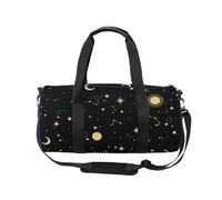 Mnsruu Sac de sport avec bandoulière pour homme et femme Cosmos avec soleil, lune, étoiles, sac de sport avec compartiment à chaussures pour la nuit, le week-end, #01, Taille unique, Mode