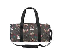 Mnsruu Sac de sport avec bandoulière pour homme et femme - Motif carlin - Bulldog français - Licorne - Sac de voyage d'entraînement avec compartiment à chaussures pour la nuit, le week-end, #01,