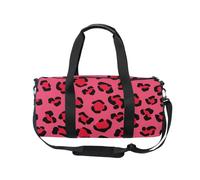 Mnsruu Sac de sport avec bandoulière pour homme et femme, motif tigre rose, camouflage, panthère, pois cramoisis, Jaguar noir, sac de sport avec compartiment à chaussures pour la nuit, le week-end,