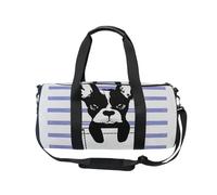 Mnsruu Sac de sport avec bandoulière pour homme et femme - Muselière de Frenchie Buldog avec lapin - Sac de voyage d'entraînement avec compartiment à chaussures pour la nuit, le week-end, #01, Taille