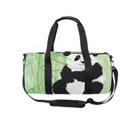 Mnsruu Sac de sport avec bandoulière pour homme et femme - Panda mignon assis avec bambou - Sac de sport avec compartiment à chaussures pour la nuit, le week-end, #01, Taille unique, Mode