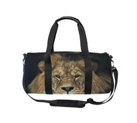 Mnsruu Sac de sport avec bandoulière pour homme et femme - Portrait de lion barbarie - Sac de sport de voyage avec compartiment à chaussures pour la nuit, le week-end, #01, Taille unique, Mode