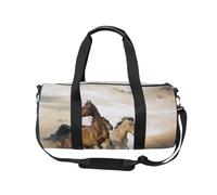 Mnsruu Sac de sport avec bandoulière pour homme et femme, troupeau sauvage en temps de tempête, sac de voyage, d'entraînement avec compartiment à chaussures pour la nuit, le week-end, #01, Taille