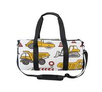 Mnsruu Sac de sport avec bandoulière pour homme et femme, véhicules d'ingénierie, camion benne, bulldozers, sac de sport avec compartiment à chaussures pour la nuit, le week-end, #01, Taille unique,