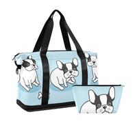 Mnsruu Sac de sport Bulldog Français Vector Dog Carlin, #04, Taille unique, Mode