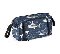 Mnsruu Sharks-2735 Trousse à crayons de grande capacité pour adolescents, adultes, étudiants, Requins - 2735, Taille unique, Mallette