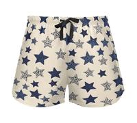 Mnsruu Short de pyjama décontracté pour femme, motif étoile à cinq pointes, imprimé léopard, Motif étoile à cinq branches imprimé léopard, XL