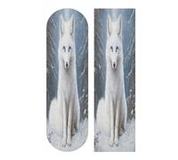 Mnsruu Snow Fox Bande antidérapante pour planche à roulettes, Longboards, scooter, papier abrasif 22,9 x 83,8 cm
