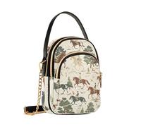 Mnsruu Sur le thème de la chasse sur les cavaliers, de l'équitation et de la surmontée des obstacles accompagnés de chiens, sac à bandoulière pour femme, sac à bandoulière amovible, sac à main pour