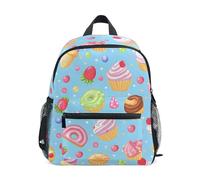 Mnsruu Sweet Treats Sac à dos pour enfant Bleu Petit sac à dos pour enfants Sac à dos maternelle Sac d'école Mini Sac à dos de voyage pour fille et garçon