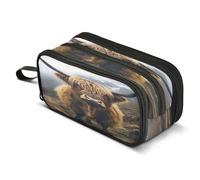 Mnsruu T-rex Trousse à crayons grande capacité avec 3 compartiments pour adolescents, filles, garçons, école, bureau