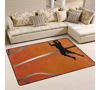 Mnsruu Tapis décoratif 183 x 122 cm - Motif basket-ball - Pour salon ou chambre à coucher