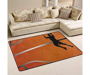 Mnsruu Tapis décoratif 183 x 122 cm - Motif basket-ball - Pour salon ou chambre à coucher