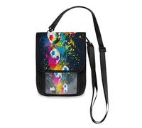 Mnsruu The Colorful Football Football Voyage Portefeuille Passport Carte de Crédit Gadget Gadget Pouch Bag Unisex Crossbody Wallet Travel Neck Wallet Wallet with Adjustable Strap, #01, Taille unique,