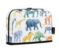 Mnsruu Trousse à crayons à motif d'animaux africains sans couture - Grande capacité - Pour garçons et filles - Multi-couches - Organisateur de papeterie pour l'école, le bureau, le travail