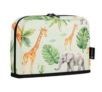 Mnsruu Trousse à crayons avec animaux africains debout - Grande capacité - Pour garçons et filles - Multicouche - Organiseur de papeterie pour l'école, le bureau, le travail