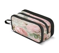 Mnsruu Trousse à crayons de grande capacité à 3 compartiments pour garçons et filles - Pour l'école et le bureau - Grande trousse à crayons - Motif loup bleu attrape-rêves - Verre teinté